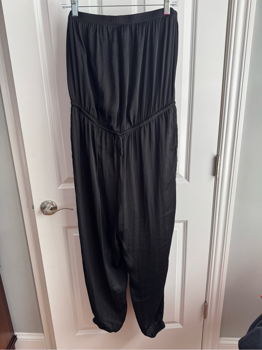 Black Women's Strapless Jumpsuit